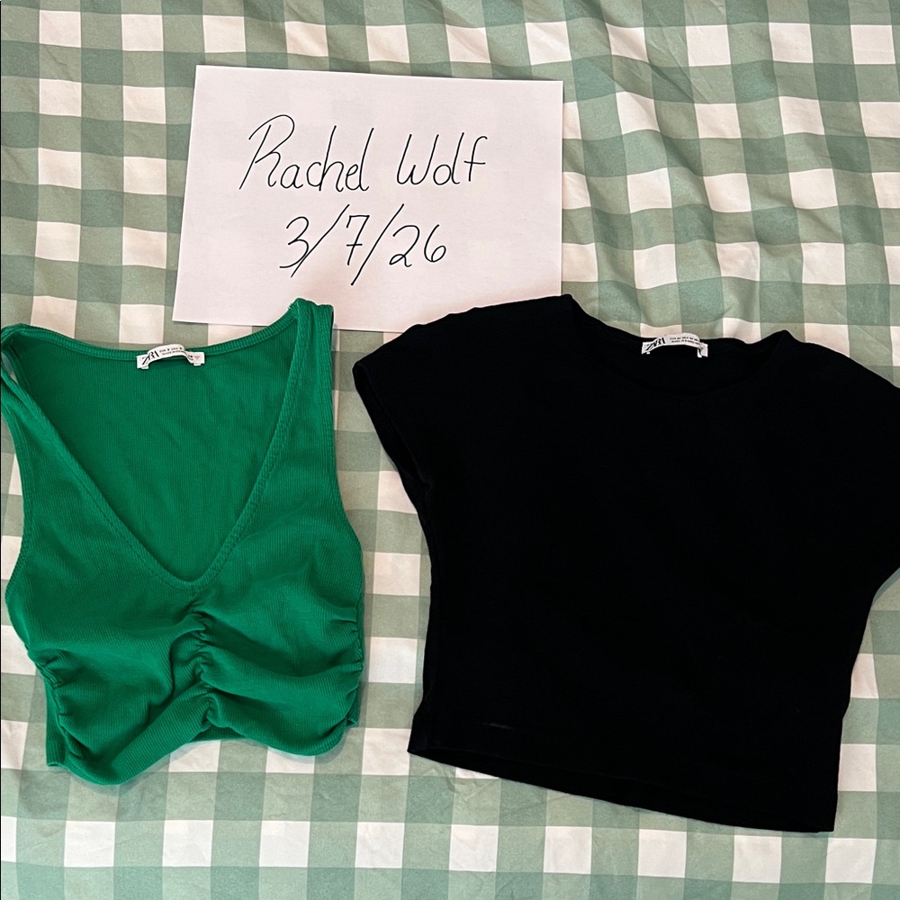 Lot of 2 Zara crop tops